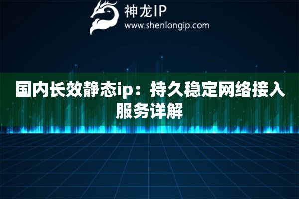 國內長效靜態ip：持久穩定網絡接入服務詳解