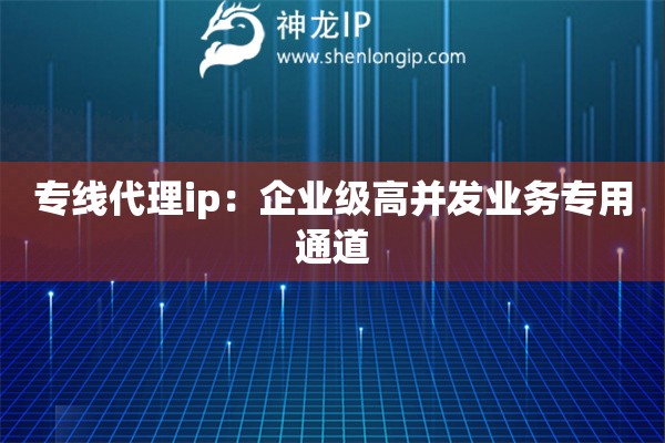 專(zhuān)線代理ip：企業(yè)級(jí)高并發(fā)業(yè)務(wù)專(zhuān)用通道