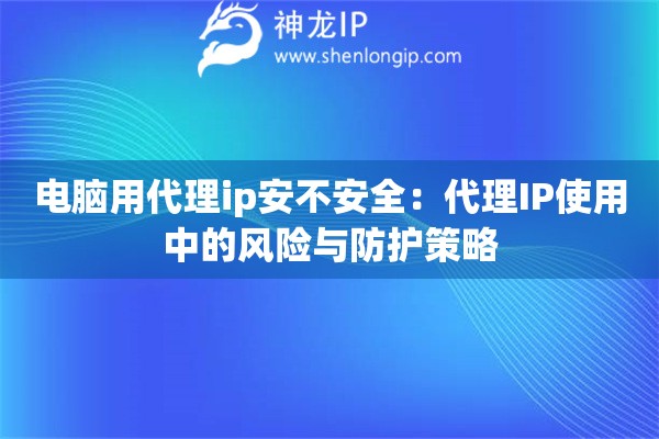 電腦用代理ip安不安全：代理IP使用中的風(fēng)險與防護(hù)策略