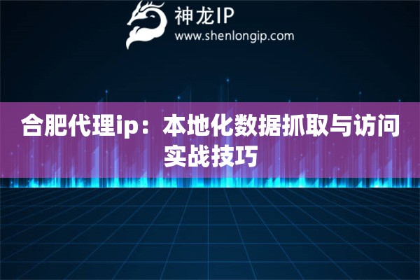 合肥代理ip：本地化數(shù)據(jù)抓取與訪問(wèn)實(shí)戰(zhàn)技巧