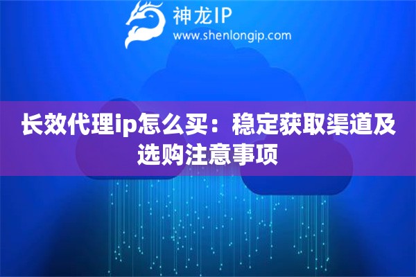 長(zhǎng)效代理ip怎么買：穩(wěn)定獲取渠道及選購(gòu)注意事項(xiàng)