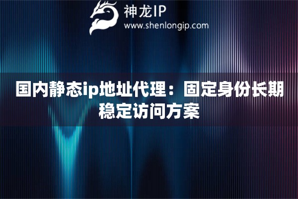 國內靜態ip地址代理：固定身份長期穩定訪問方案