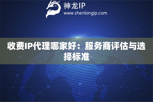 收費(fèi)IP代理哪家好：服務(wù)商評(píng)估與選擇標(biāo)準(zhǔn)