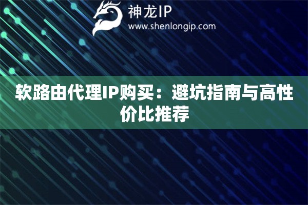軟路由代理IP購(gòu)買：避坑指南與高性價(jià)比推薦