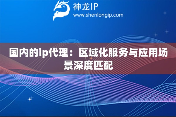 國內(nèi)的ip代理：區(qū)域化服務(wù)與應(yīng)用場景深度匹配