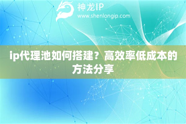 ip代理池如何搭建？高效率低成本的方法分享
