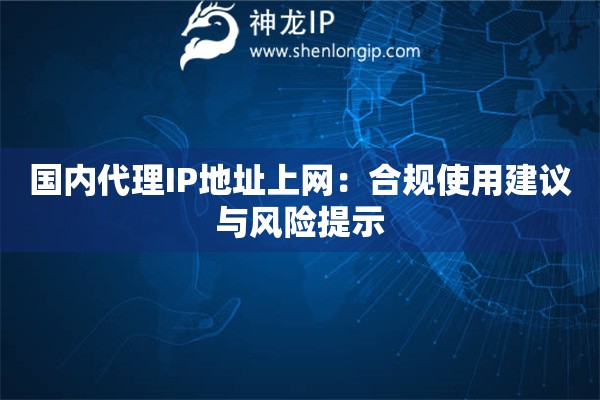 國內代理IP地址上網：合規使用建議與風險提示