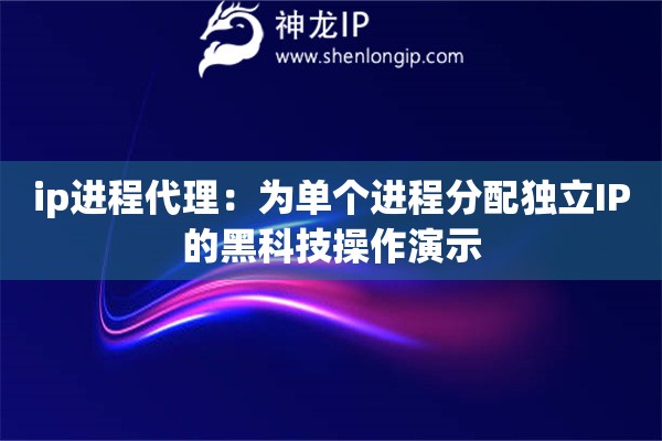ip進程代理：為單個進程分配獨立IP的黑科技操作演示