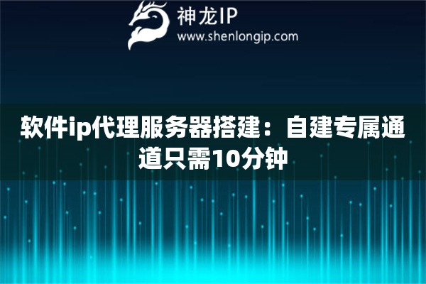 軟件ip代理服務器搭建：自建專屬通道只需10分鐘