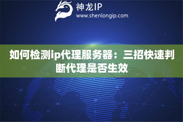 如何檢測ip代理服務器：三招快速判斷代理是否生效