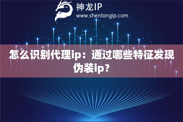 怎么識別代理ip：通過哪些特征發現偽裝ip？