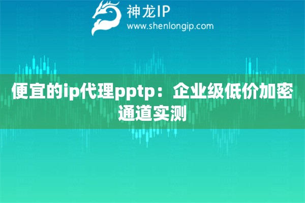 便宜的ip代理pptp：企業級低價加密通道實測