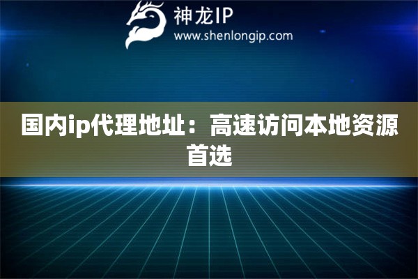 國內ip代理地址：高速訪問本地資源首選