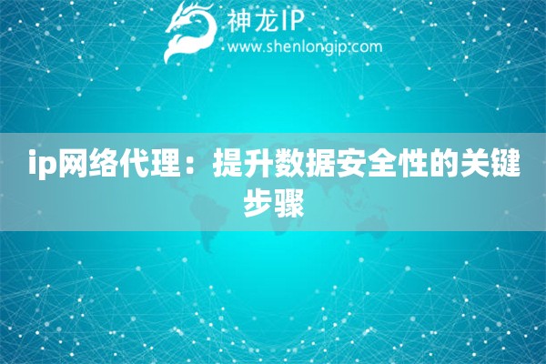 ip網絡代理：提升數據安全性的關鍵步驟