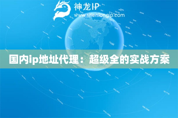 國內ip地址代理：超級全的實戰方案