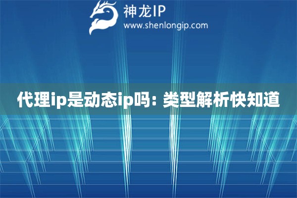 代理ip是動態ip嗎: 類型解析快知道