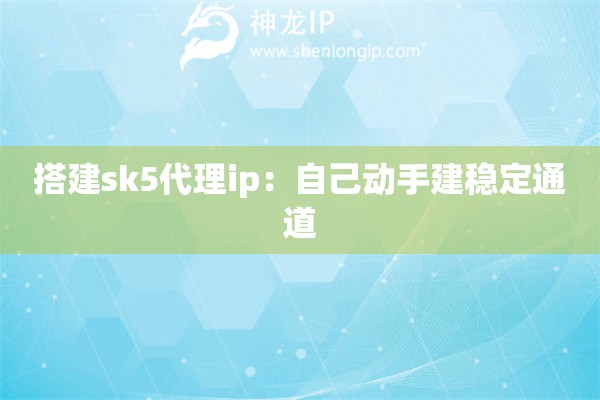搭建sk5代理ip：自己動手建穩定通道
