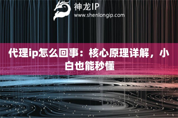 代理ip怎么回事：核心原理詳解，小白也能秒懂