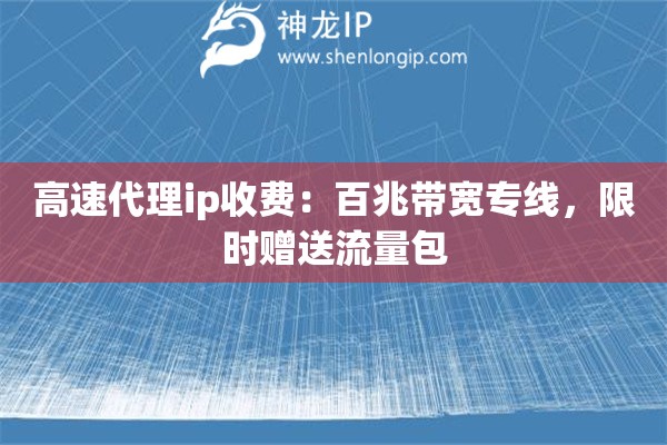 高速代理ip收費：百兆帶寬專線，限時贈送流量包