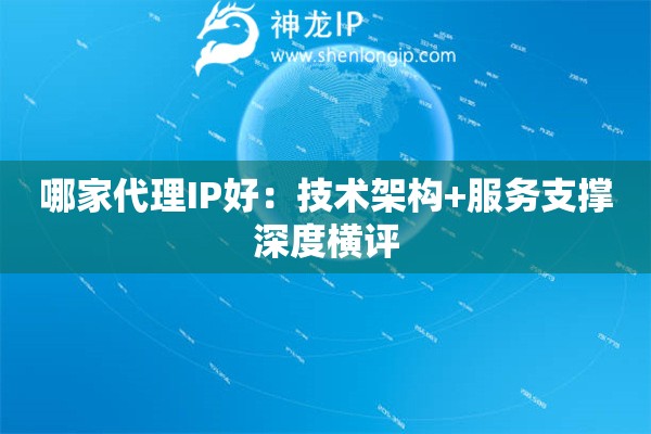 哪家代理IP好：技術架構+服務支撐深度橫評