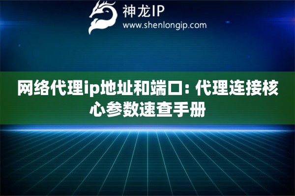 網絡代理ip地址和端口: 代理連接核心參數速查手冊