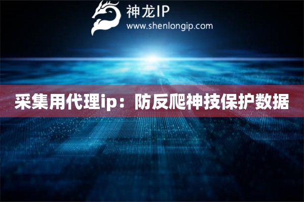 采集用代理ip：防反爬神技保護數據