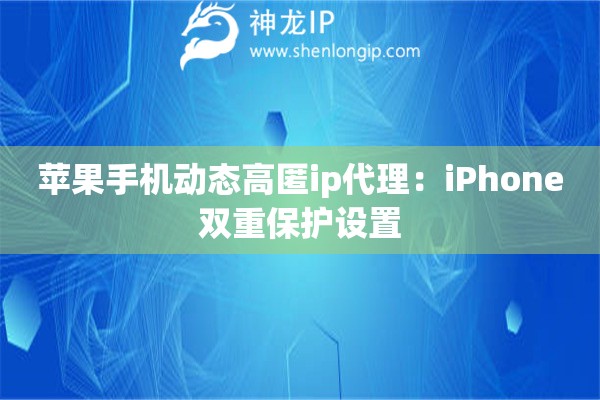 蘋果手機動態高匿ip代理：iPhone雙重保護設置