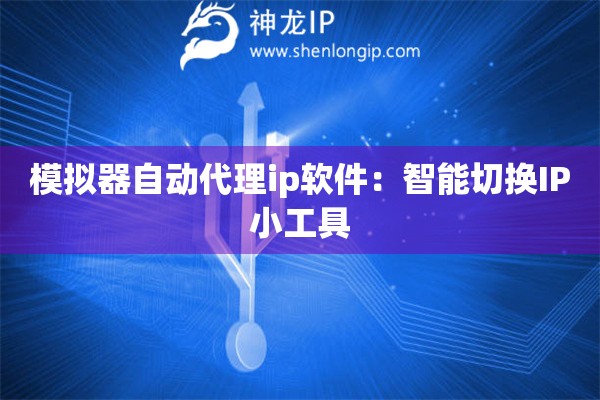 模擬器自動代理ip軟件：智能切換IP小工具