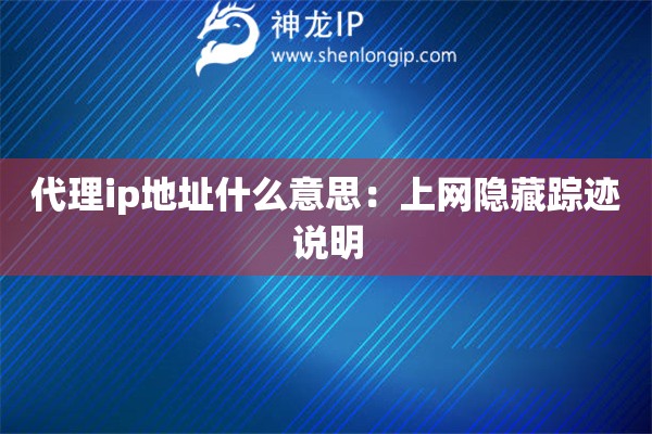代理ip地址什么意思：上網隱藏蹤跡說明