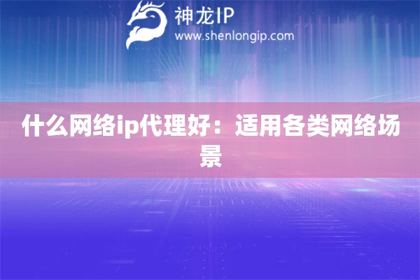 什么網絡ip代理好：適用各類網絡場景