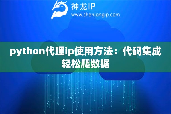 python代理ip使用方法：代碼集成輕松爬數據