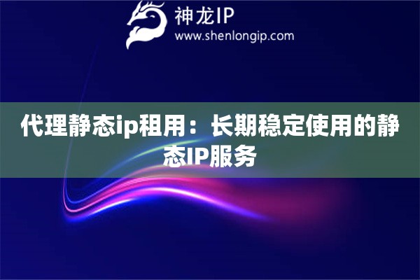 代理靜態(tài)ip租用：長期穩(wěn)定使用的靜態(tài)IP服務