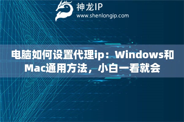 電腦如何設置代理ip：Windows和Mac通用方法，小白一看就會