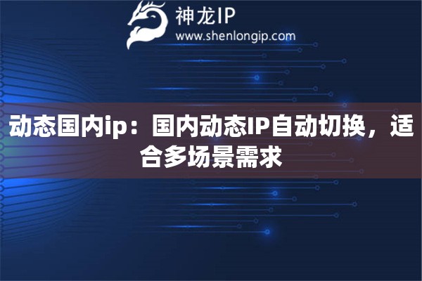 動(dòng)態(tài)國(guó)內(nèi)ip：國(guó)內(nèi)動(dòng)態(tài)IP自動(dòng)切換，適合多場(chǎng)景需求