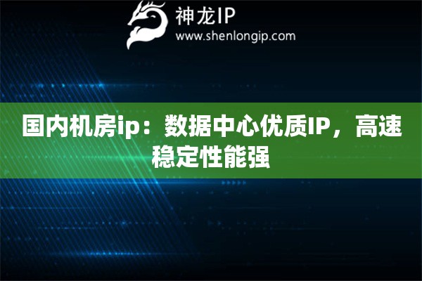 國內機房ip：數據中心優質IP，高速穩定性能強