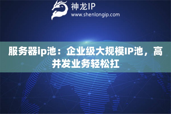 服務器ip池：企業級大規模IP池，高并發業務輕松扛