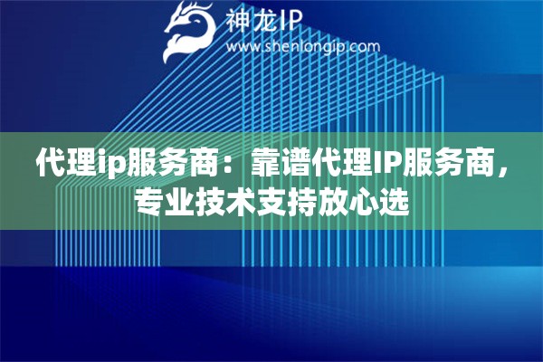 代理ip服務(wù)商：靠譜代理IP服務(wù)商，專業(yè)技術(shù)支持放心選