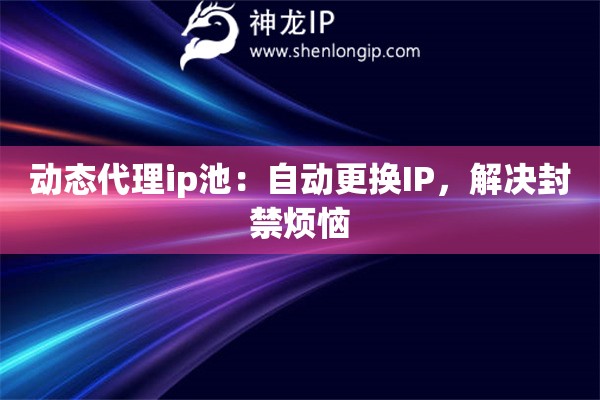 動態代理ip池：自動更換IP，解決封禁煩惱