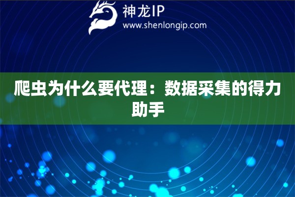爬蟲為什么要代理：數據采集的得力助手