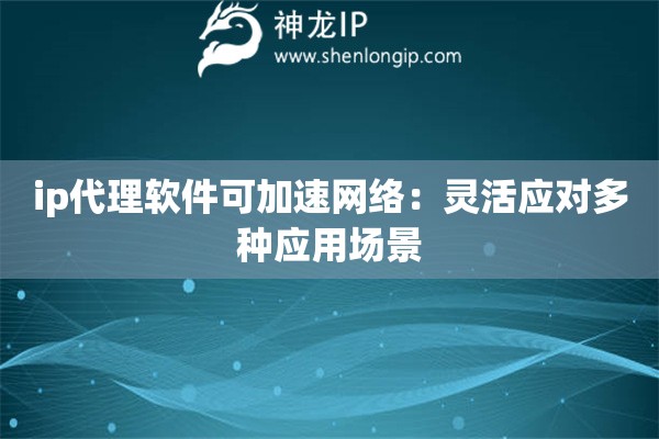 ip代理軟件可加速網絡：靈活應對多種應用場景