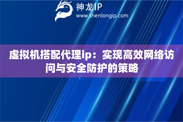 虛擬機搭配代理ip：實現高效網絡訪問與安全防護的策略